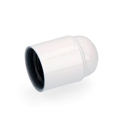 Portalamparas de bakelita reforzado e27 blanco (retractilado)
