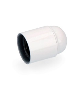 Portalamparas de bakelita reforzado e27 blanco (retractilado)