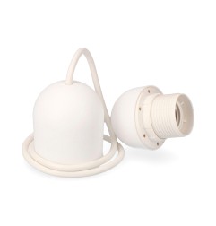 Conjunto colgante blanco e27 longitud 80cm