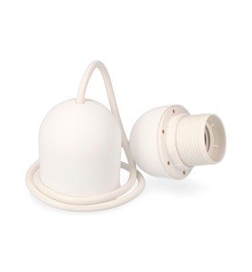 Conjunto colgante blanco e27 longitud 80cm