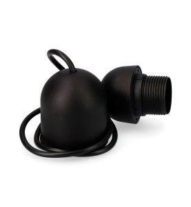 Conjunto colgante negro e27 longitud 80cm