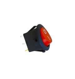 Interruptor redondo empotrado 6,5a negro