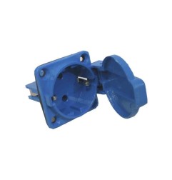Base empotrar tipo schuko 2p+t azul 16a 230v~ ip44