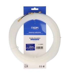 Sonda pasacables guia, nylon, 25 m x 3 mm