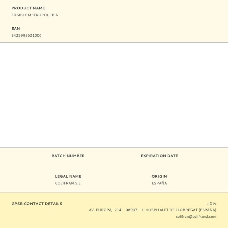 Fusible metropol 16 a