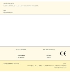 Fusible mt00 8 x 32 mm 16 a tipo ticino con indicador