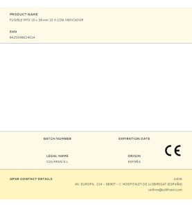 Fusible mt0 10 x 38 mm 10 a con indicador