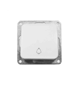 Pulsador timbre empotrar "serie term" blanco 70x35x70mm (bolsa blister)