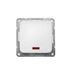 Interruptor empotrar luminoso "serie term" blanco 70x35x70mm (bolsa blister)