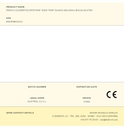 Marco 2 elementos empotrar "serie term" blanco 80x150mm (bolsa blister)