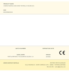 Conmutador 6a 250v serie "estrella" solera 431