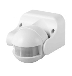 Sensor de movimiento con regulador noche/dia orientable 180° ip44 blanco