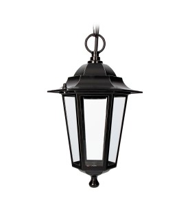 Aplique exterior zurich de aluminio y cristal e27 60 w sin bombilla, color negro, para techo
