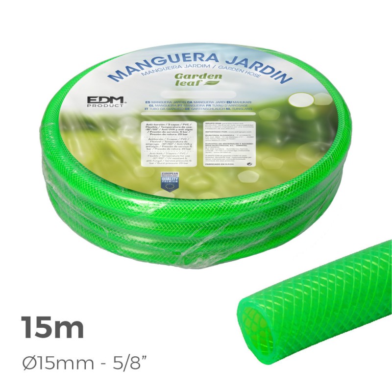 Manguera de jardin estandar 15 m (5/8" 15 mm)