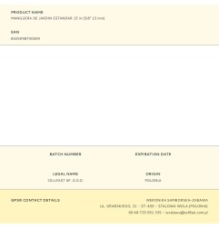 Manguera de jardin estandar 15 m (5/8" 15 mm)