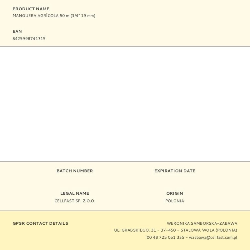 Manguera agrícola 50 m (3/4" 19 mm)