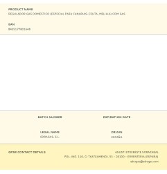 Regulador gas domestico (especial para canarias-ceuta-melilla) com gas