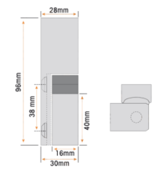 Bisagra cromo vertical g-306/5 96mm largo (Gruesas)