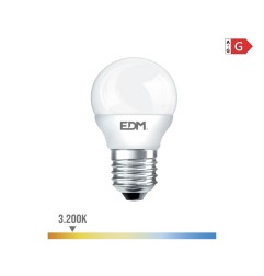 Bombilla esferica led e27 5 w 400 lm 3200 k luz calida ø4,5 x 8 cm