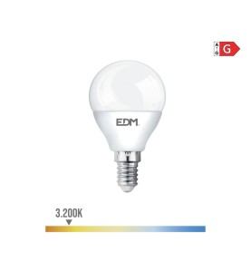 Bombilla esferica led e14 5 w 400 lm 3200 k luz calida ø4,5 x 8 cm