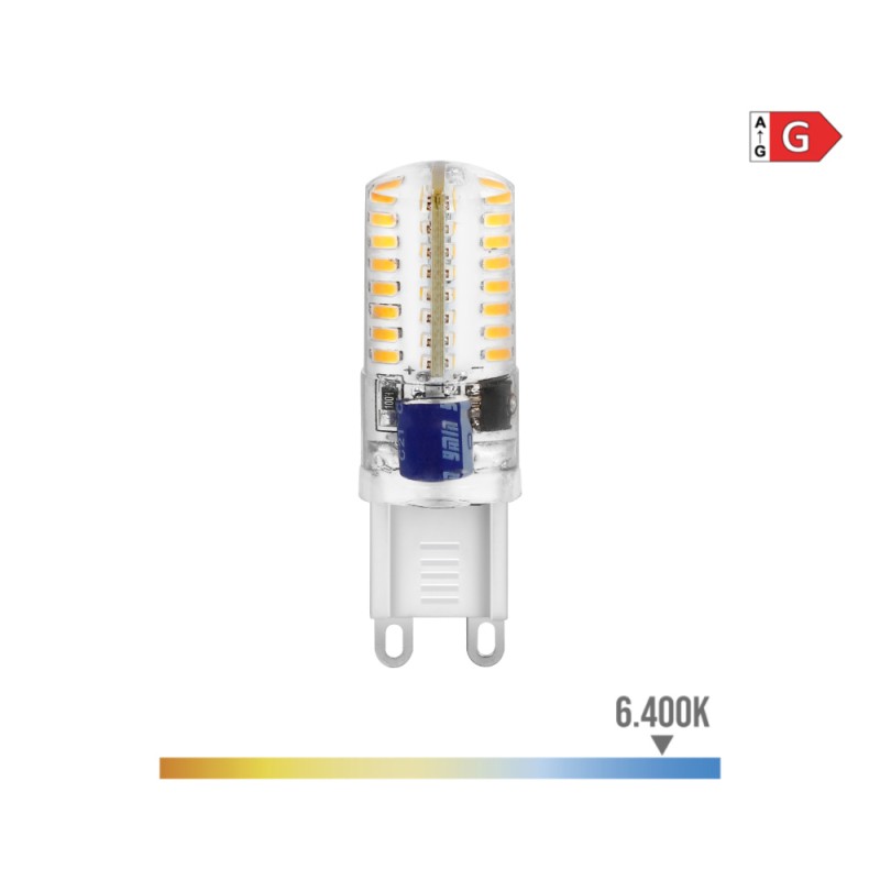 Bombilla g9 silicona led 2,5 w 170 lm 6400 k luz fria ø1,6 x 5 cm