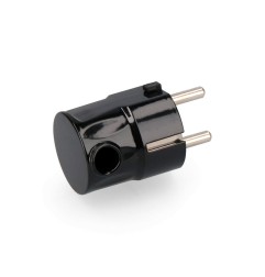 Clavija tipo f t/tl 16 a salida lateral 4,8mm negra (envasada)