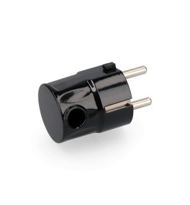 Clavija tipo f t/tl 16 a salida lateral 4,8mm negra (envasada)