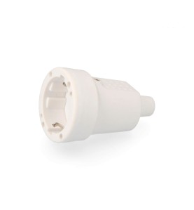 Base aérea goma 10/16a 250v t/tl 4,8mm ip44 blanca (envasada)