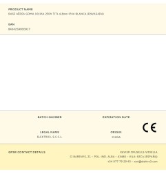 Base aérea goma 10/16a 250v t/tl 4,8mm ip44 blanca (envasada)