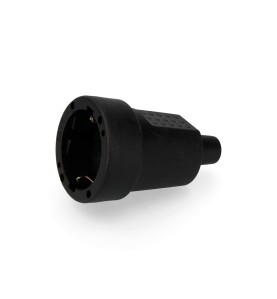 Base aérea goma 10/16a 250v t/tl 4,8mm ip44 negra (envasada)