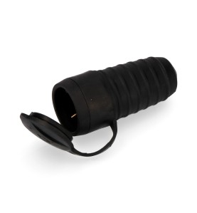 Base aérea de goma 16a 250v t/tl 4,8mm negra (envasada)