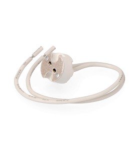 Portalámparas halógeno mr-16 bi-pin blanco (envasado)