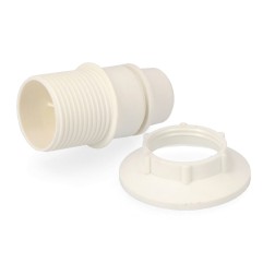 Portalámparas e-14 semiroscado + arandela blanco (envasado)