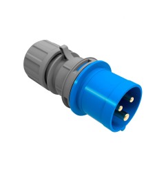 Clavija cetac 2p+t azul 16a 230v~ ip44 (envasada)
