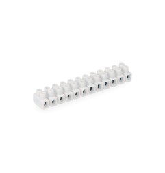 Regleta de conexion de 2.5 mm a 4 mm , 12 conectores, homologada, blanca (envasada)