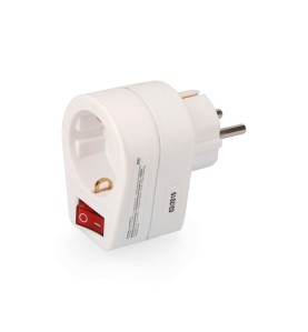 Clavija adaptadora con interruptor (retractilada) edm
