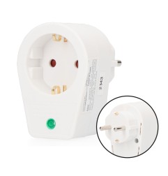 Clavija con protección térmica para enchufe tipo f (retractilada) edm