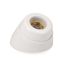 Portalamparas e27 zocalo curvo porcelana (retractilado) edm