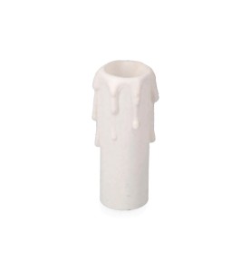 Vela mediana para portalamparas e14 blanco (retractilado)