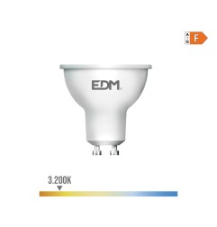 Bombilla dicroica led gu10 7 w 600 lm 3200 k luz calida 120° ø5 x 5,5 cm