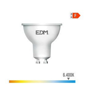 Bombilla dicroica led gu10 7 w 600 lm 6400 k luz fria 120° ø5 x 5,5 cm