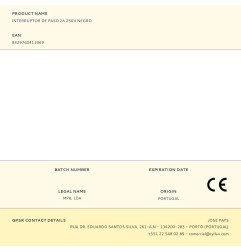 Interruptor de paso 2a 250v negro