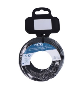 Carrete cable cordón tubular h03vv-f 2 x 0,75 mm² negro, 25 m