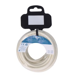 Carrete cable cordón tubular h03vv-f 2 x 0,75 mm² algodón, 25 m