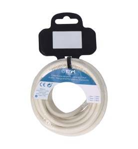 Carrete cable cordón tubular h03vv-f 2 x 0,75 mm² algodón, 25 m