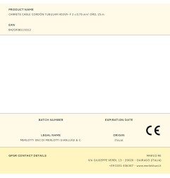 Carrete cable cordón tubular h03vv-f 2 x 0,75 mm² oro, 25 m