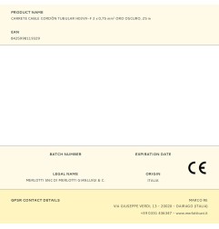 Carrete cable cordón tubular h03vv-f 2 x 0,75 mm² oro oscuro, 25 m