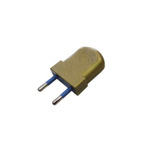 Pack 2 unidades clavija europea oro bipolar 10a 4mm 250v