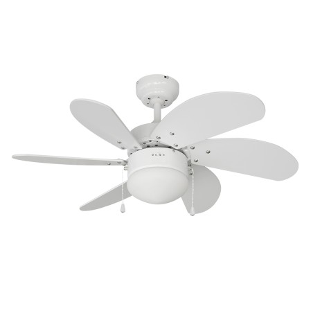 Ventilador de techo modelo aral. color blanco. potencia: 50 w aspas: ø76cm