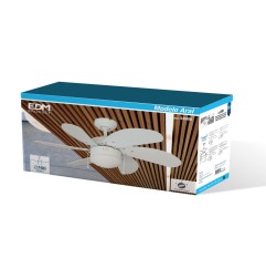 Ventilador de techo modelo aral. color blanco. potencia: 50 w aspas: ø76cm